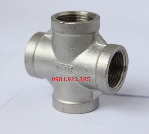 Chữ thập inox nối ren DN20