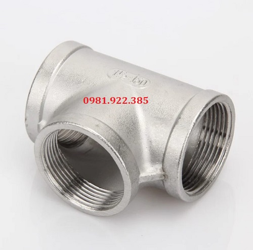 Tê inox nối ren DN32
