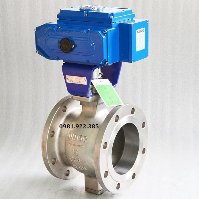 Van bi mặt bích điều khiển điện DN150