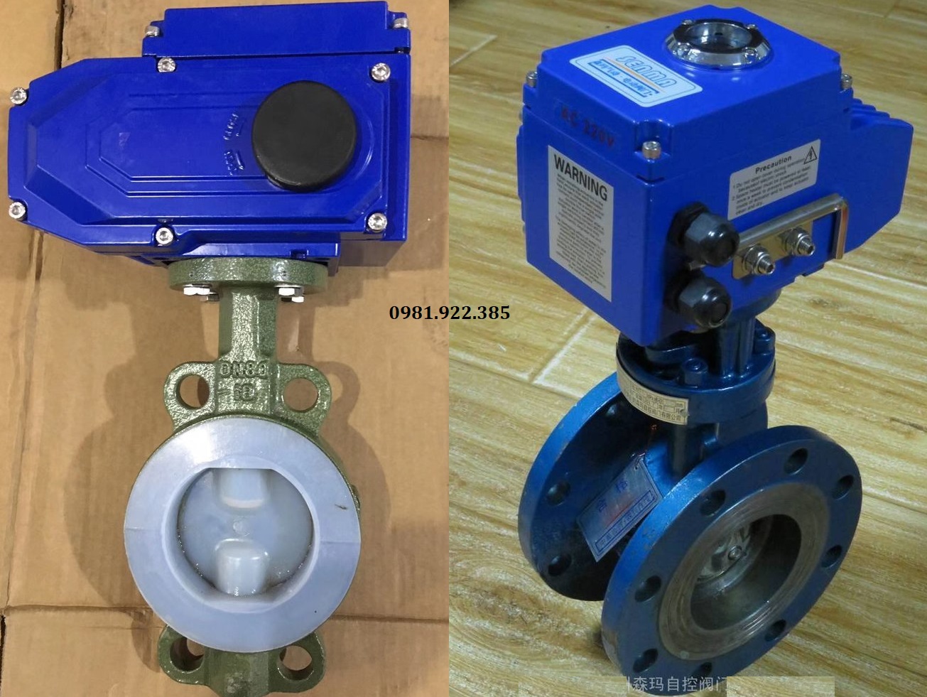 Van bướm điều khiển điện DN80