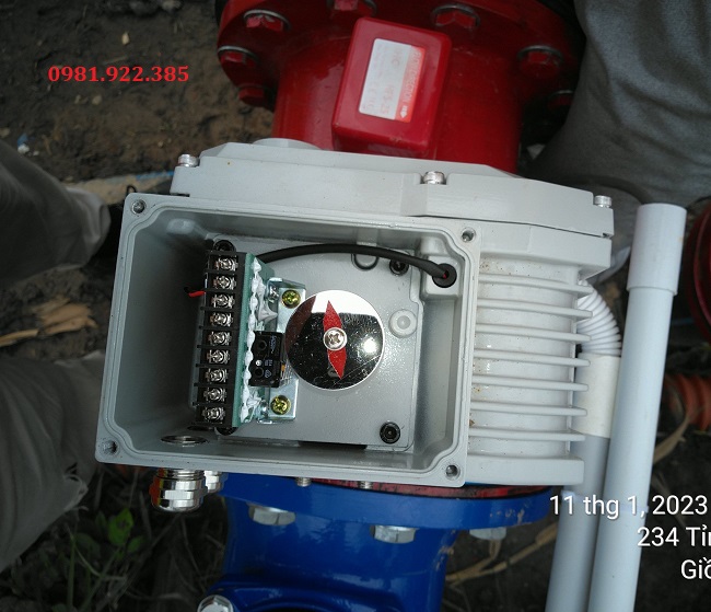 Van bướm gang điều khiển điện ON/OFF 220V