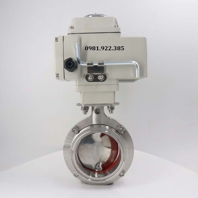 Van bướm inox vi sinh điều khiển điện DN20