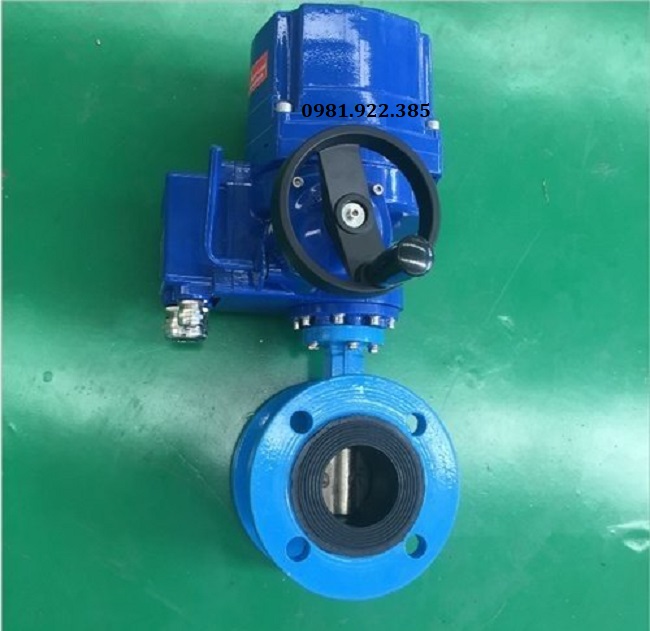 Van bướm mặt bích điều khiển điện DN80