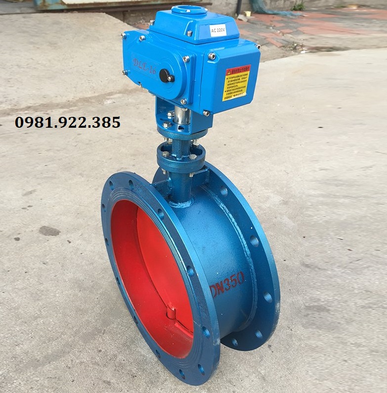 Van bướm thép điều khiển điện 350A