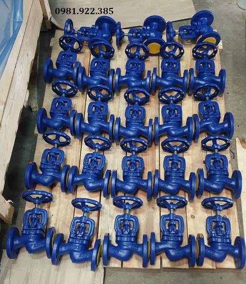 Van cầu gang mặt bích