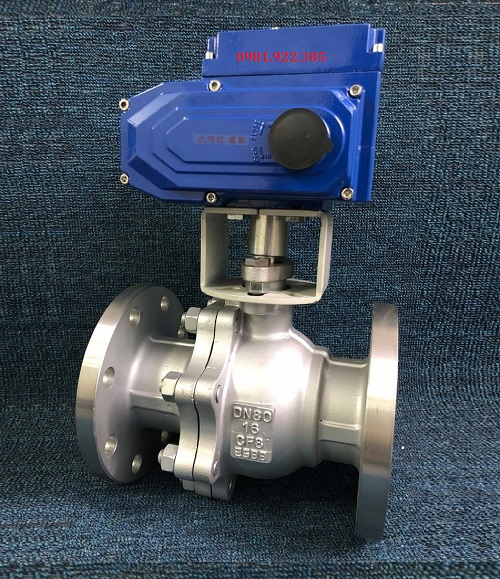 Van bi inox điều khiển điện ON/OFF DN80
