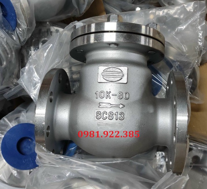 Van một chiều mặt bích inox