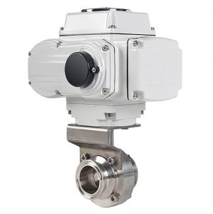 Van bướm điều khiển điện vi sinh inox clamp
