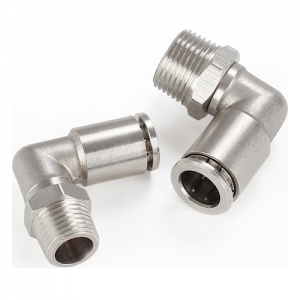 Đầu nối góc PL inox màu trắng