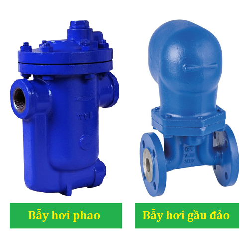 So sánh bẫy hơi gầu đảo và bẫy hơi phao
